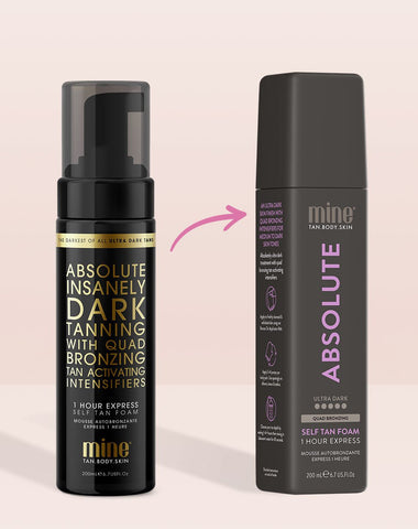 MineTan Body Skin Absolute Self Tan Foam Mine Foam