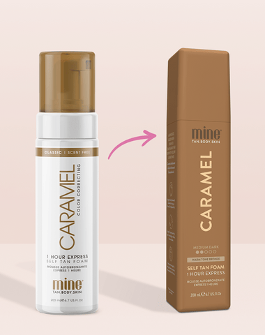 MineTan Body Skin Caramel Self Tan Foam Mine Foam