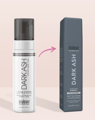 MineTan Body Skin Dark Ash Self Tan Foam Mine Foam