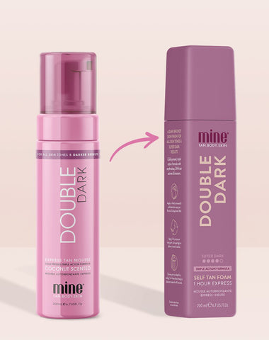 MineTan Body Skin Double Dark Self Tan Foam Mine Foam