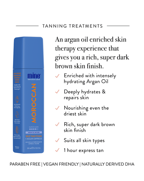 MineTan Body Skin Moroccan Self Tan Foam Mine Foam