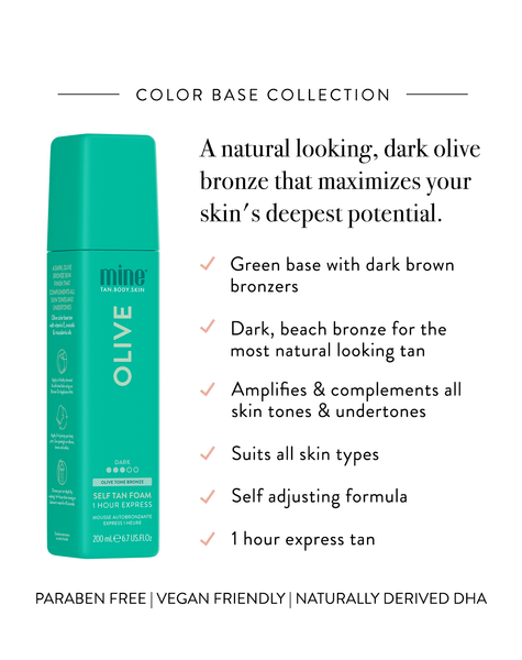 MineTan Body Skin Olive Self Tan Foam Mine Foam