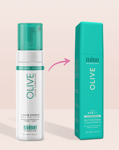 MineTan Body Skin Olive Self Tan Foam Mine Foam