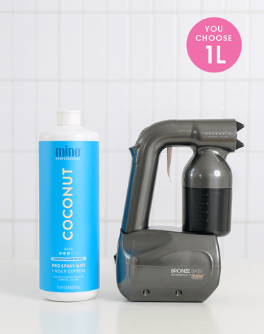 MineTan Body Skin Bronze Babe Professional Spray Tan Kit Mine Kit