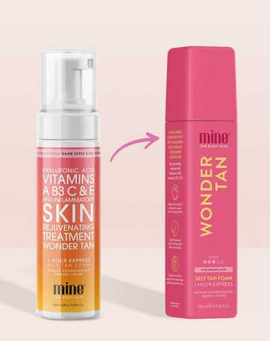 MineTan Body Skin Wonder Tan Self Tan Foam Mine Foam