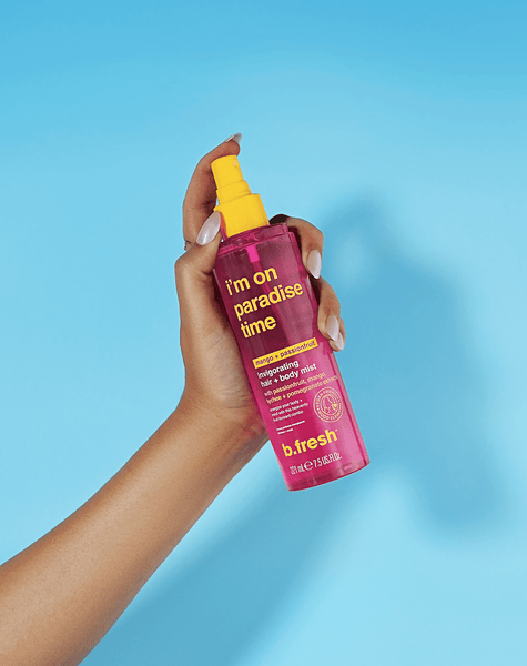 b.fresh i'm on paradise time invigorating hair + body mist b.fresh hair + body mist