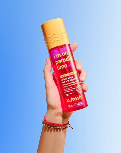 b.fresh i'm on paradise time invigorating hair + body mist b.fresh hair + body mist