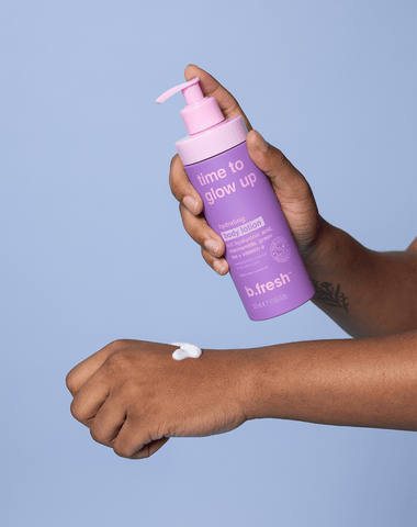 b.fresh time to glow up hydrating body lotion b.fresh body lotion