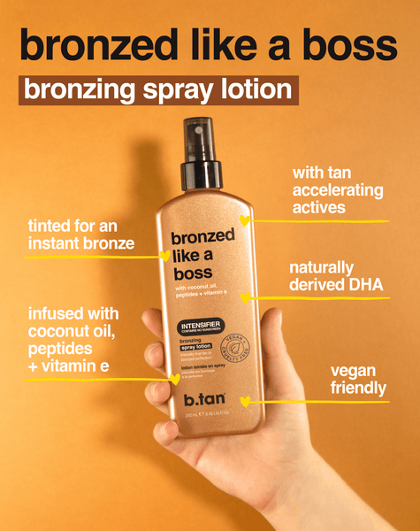 b.tan bronzed like a boss... bronzing spray lotion b.tan Foam