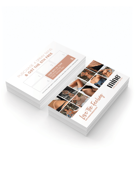 MineTan Body Skin MineTan Professional Client Loyalty Cards Mine Marketing
