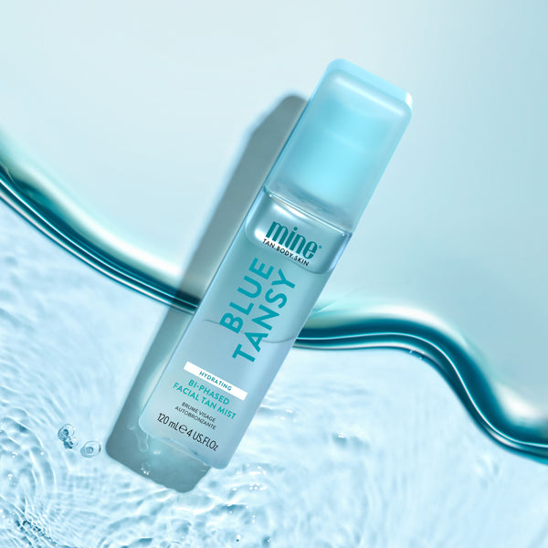 MineTan Body Skin Blue Tansy Bi-Phased Facial Tan Mist Mine Face