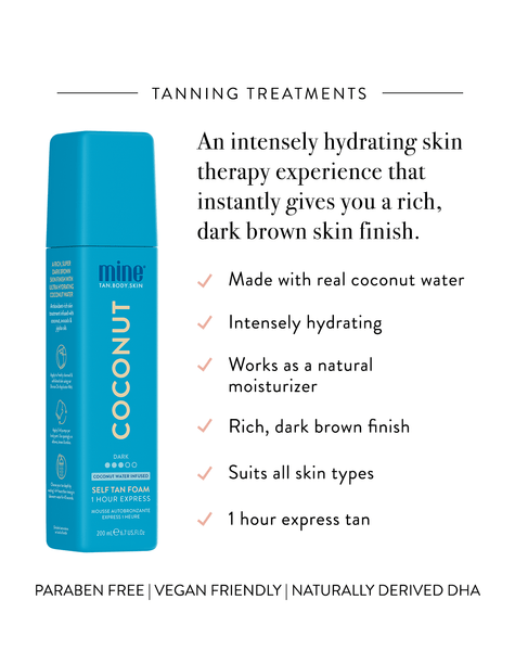 MineTan Body Skin Coconut Water Foam Duo Pack Mine Bundle
