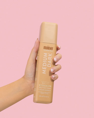 MineTan Body Skin Medium Dark Self Tan Foam Mine Foam