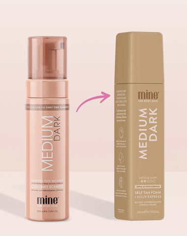 MineTan Body Skin Medium Dark Self Tan Foam Mine Foam