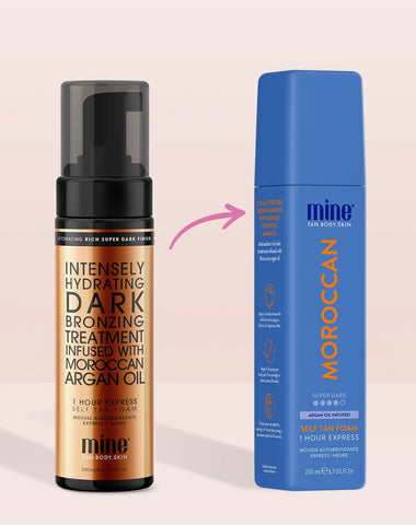 MineTan Body Skin Moroccan Self Tan Foam Mine Foam
