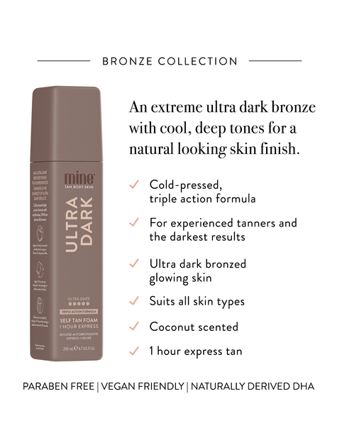 MineTan Body Skin Ultra Dark Self Tan Foam Mine Foam