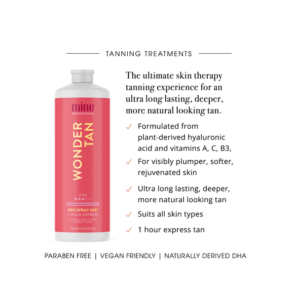 MineTan Body Skin Wonder Tan Pro Spray Mist Mine Pro Mist