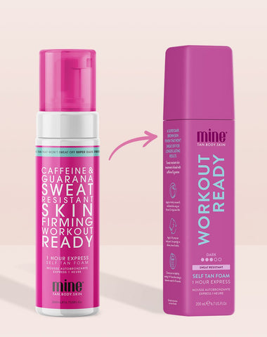 MineTan Body Skin Workout Ready Self Tan Foam Mine Foam