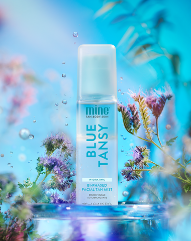 MineTan Body Skin Blue Tany Bi-Phased Facial Tan Mist Mine Face