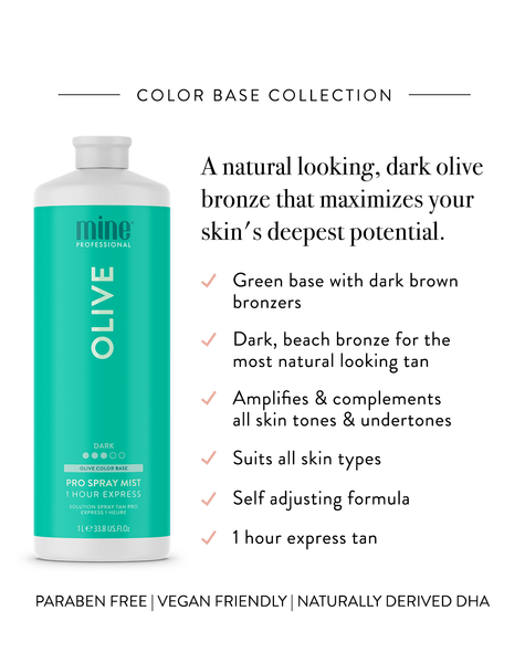 MineTan Body Skin Olive Pro Spray Mist Mine Pro Mist