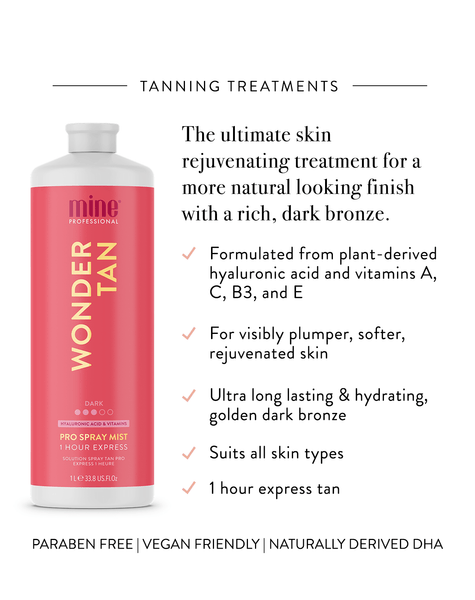 MineTan Body Skin Wonder Tan Pro Spray Mist Mine Pro Mist