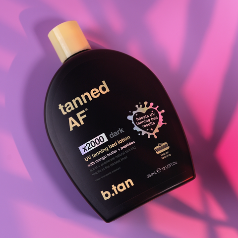 tanned AF® UV tanning bed lotion