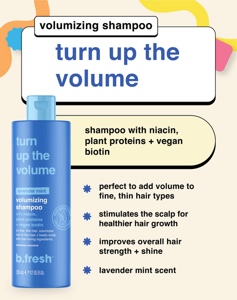 b.fresh turn up the volume - volumizing shampoo b.fresh haircare