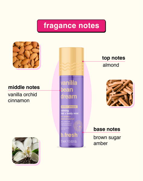 vanilla bean dream calming hair + body mist