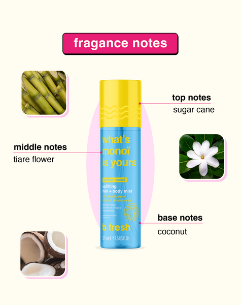 what's monoï is yours uplifting hair + body mist