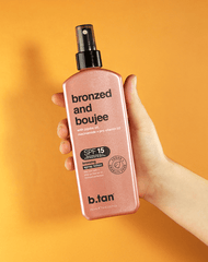 b.tan bronzed and boujee... spf 15 bronzing spray lotion b.tan Foam