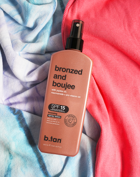 Bronzed And Boujee | Spf 15 Bronzing Spray Lotion | B.tan USA – MineTan USA