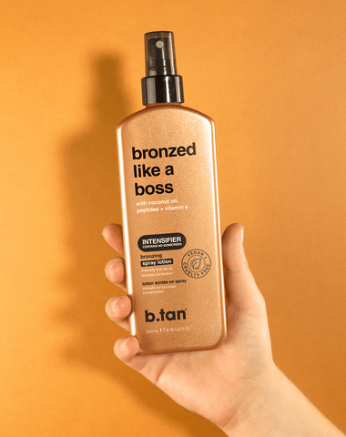 b.tan bronzed like a boss... bronzing spray lotion b.tan Foam