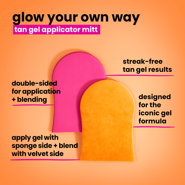 b.tan glow your own way self tan gel applicator mitt b.tan body