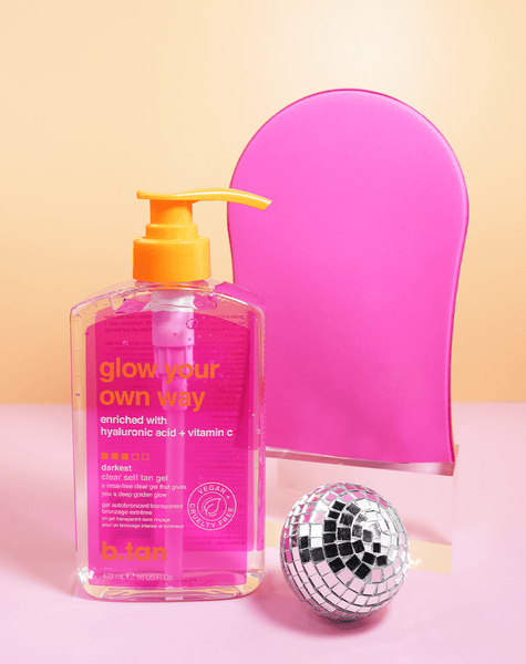 b.tan glow your own way self tan gel applicator mitt b.tan body