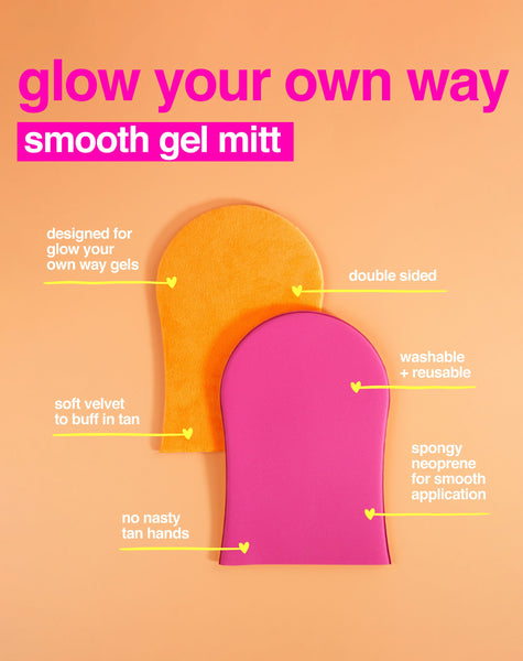 b.tan glow your own way self tan gel applicator mitt b.tan body