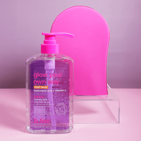 b.tan glow your own way self tan gel applicator mitt b.tan body