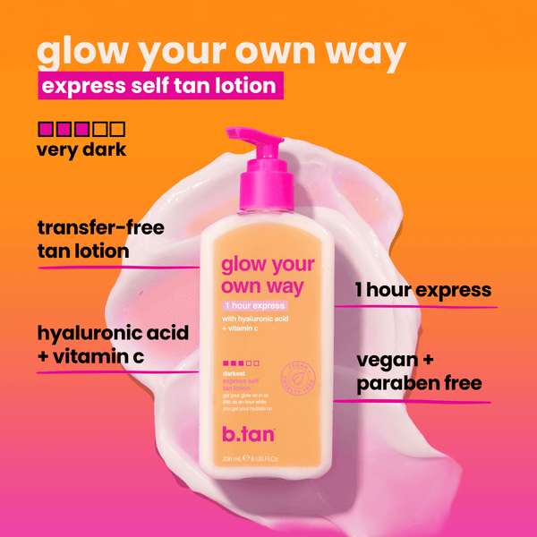 b.tan glow your own way 1 hour express b.tan Foam