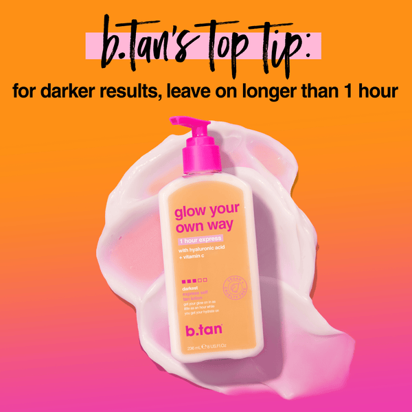 b.tan glow your own way 1 hour express b.tan Foam