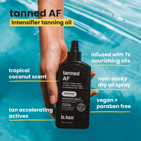 b.tan tanned AF®... intensifier tanning oil b.tan suncare