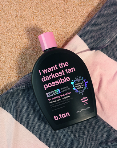 b.tan i want the darkest tan possible UV tanning bed lotion b.tan UV tanning lotion