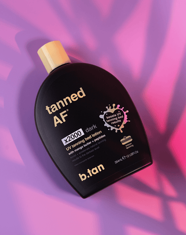 b.tan tanned AF UV tanning bed lotion b.tan UV tanning lotion