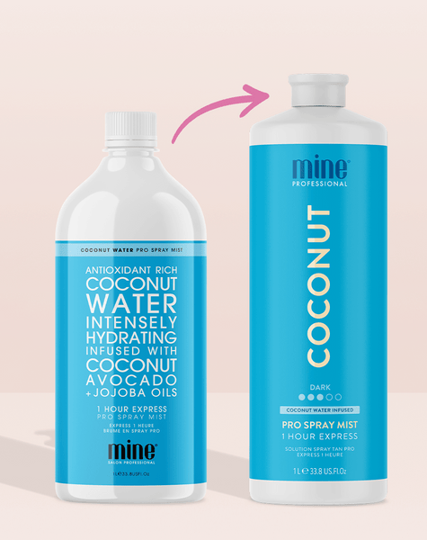MineTan Body Skin Coconut Water Pro Spray Mist Mine Pro Mist