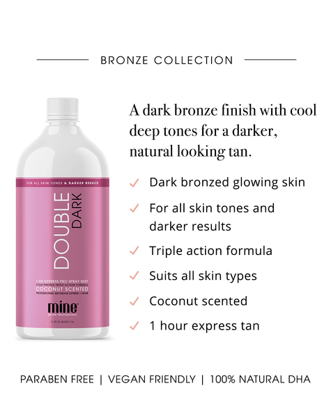 MineTan Body Skin Double Dark Pro Spray Mist Sample Mine Pro Mist