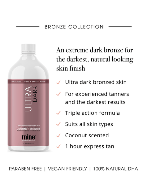 MineTan Body Skin Ultra Dark Pro Spray Solution Sample Mine Pro Mist