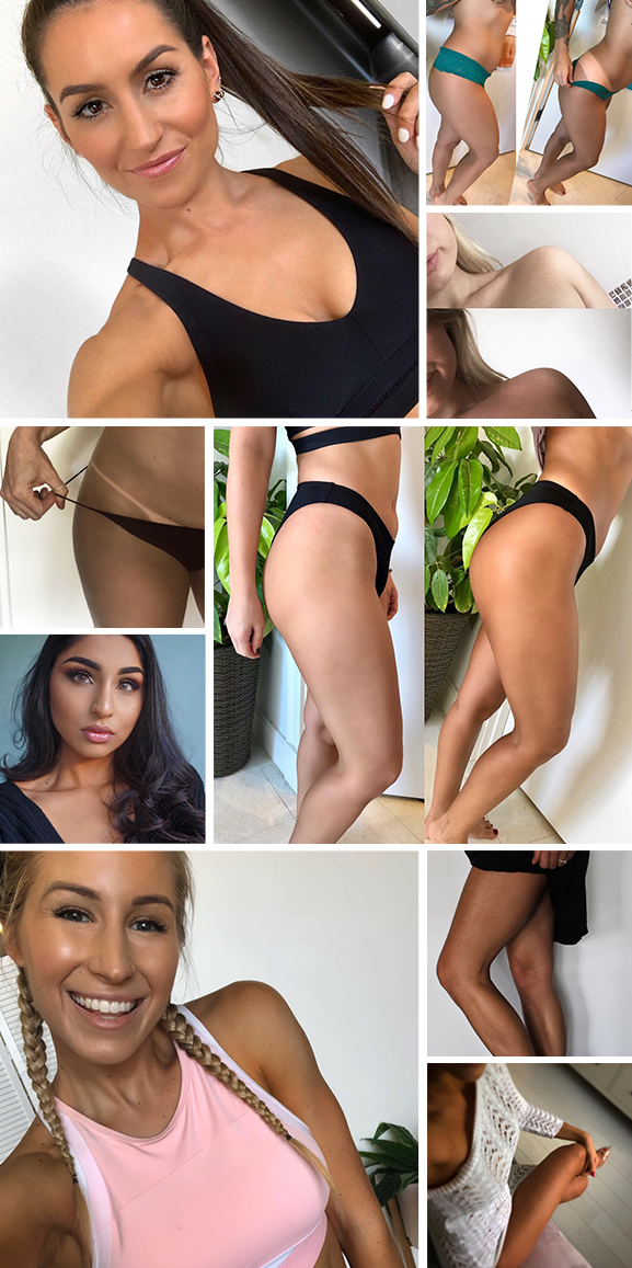 People showing off their spray tan results after being spray tanned in MineTan